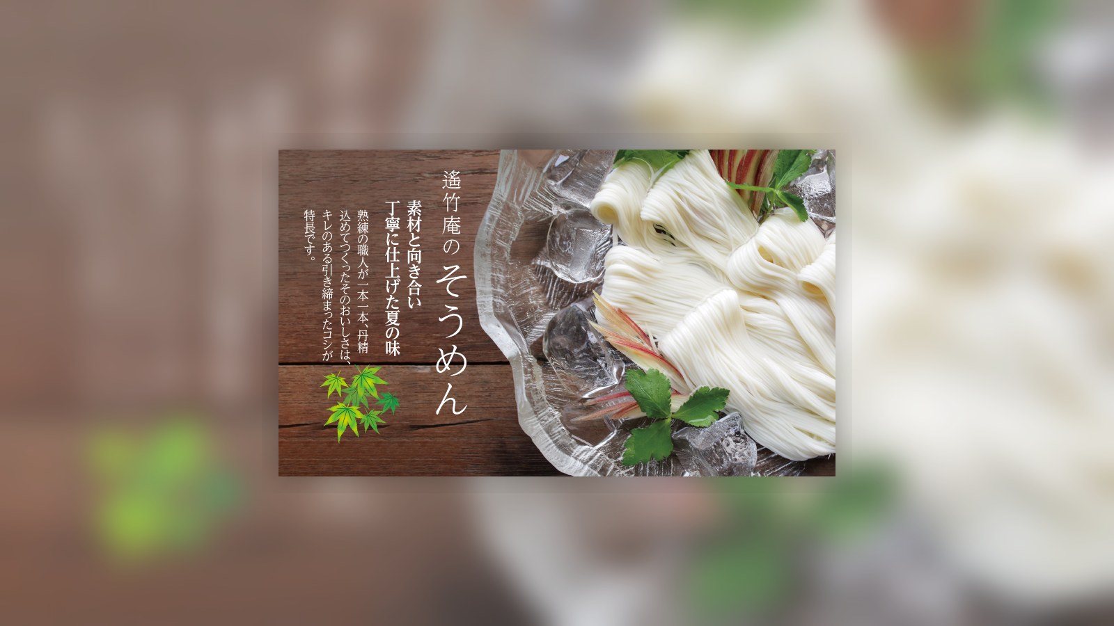 Okayama Tenobe Somen hand-stretched noodle product image for distribution opportunity
